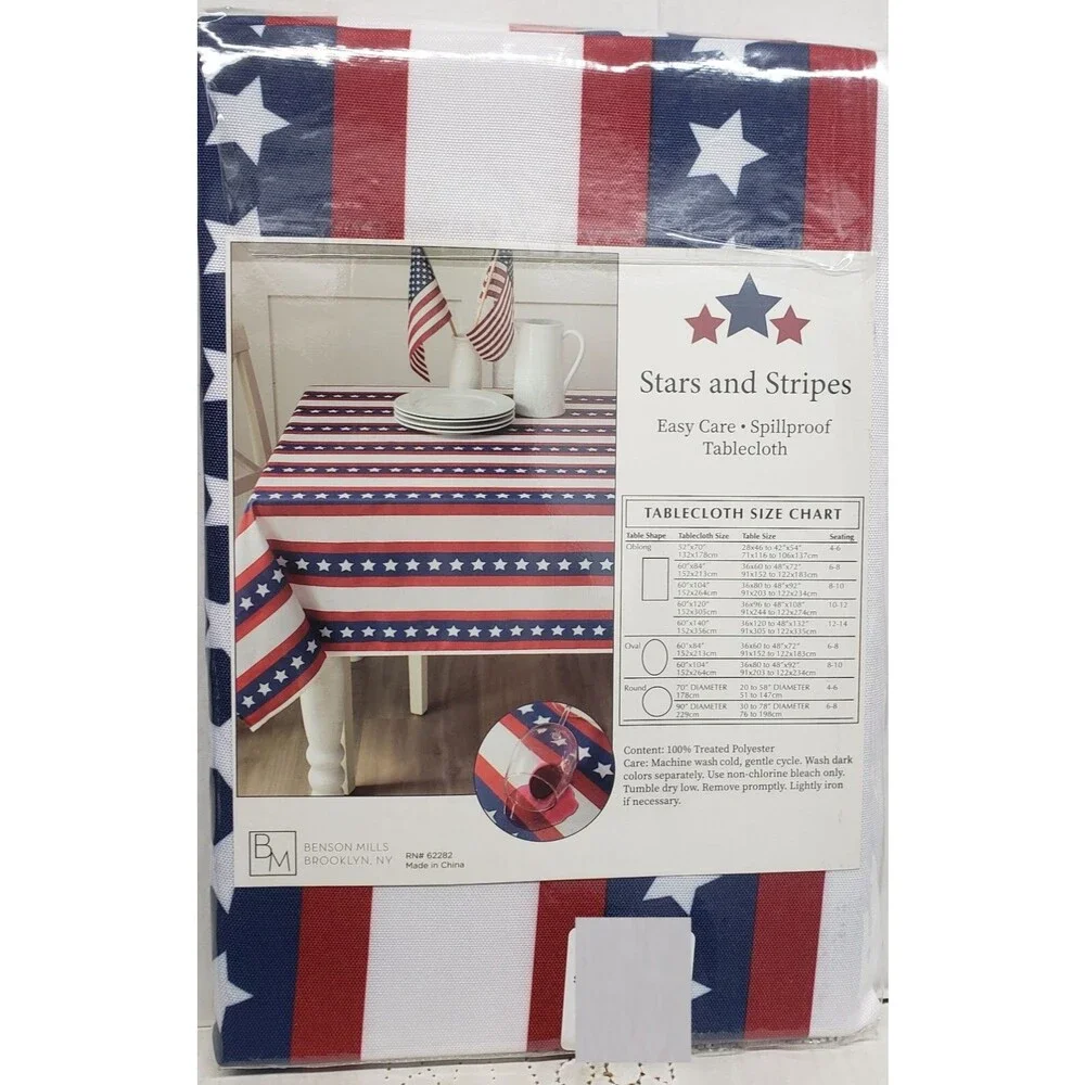 Printed Fabric Tablecloth, 70